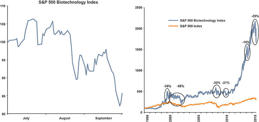 Biotech Stocks Chart Volatility