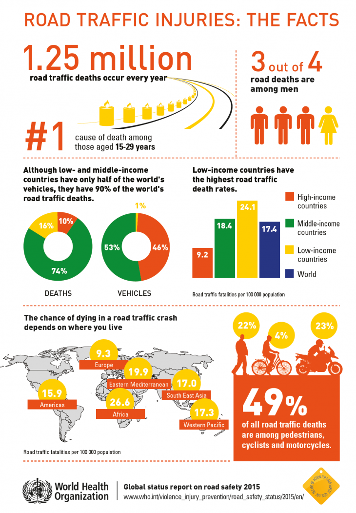 Infographic Facts on Global Road Traffic Deaths