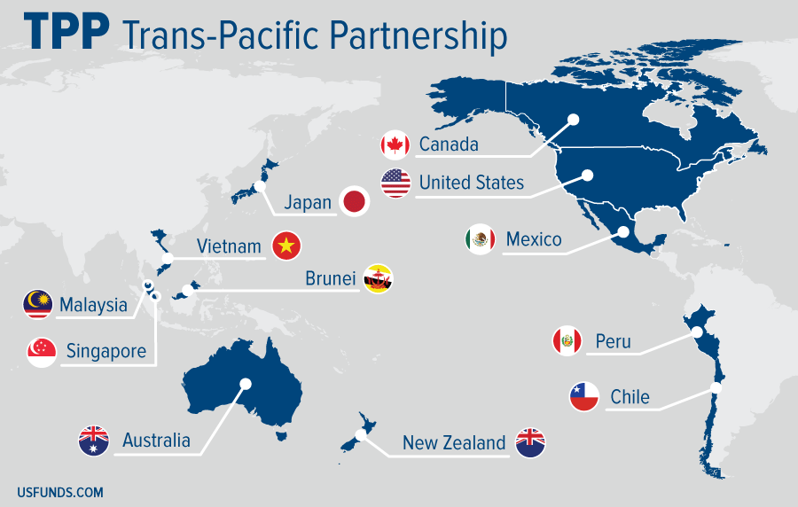 TPP Countries Map